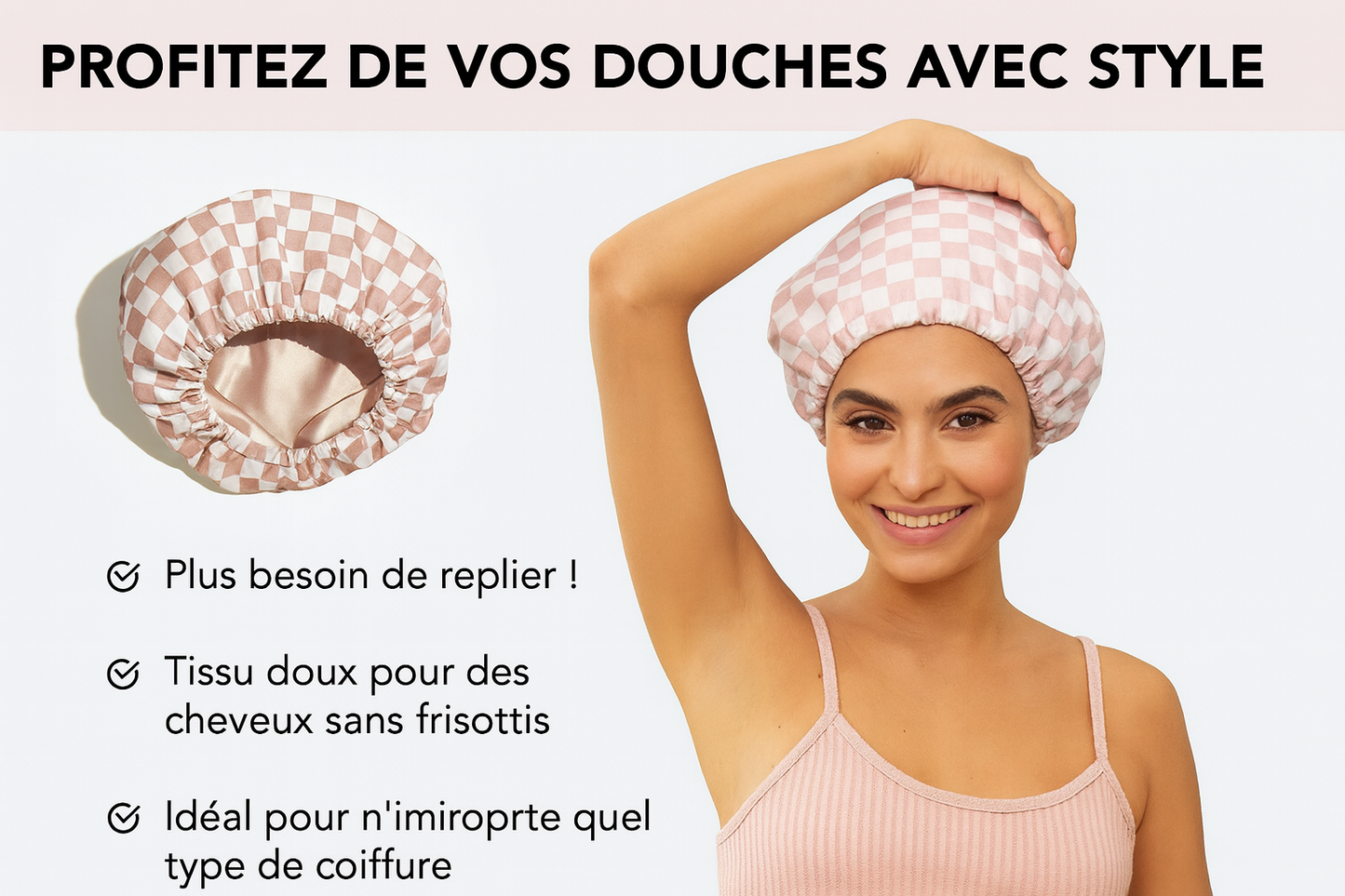 Novala Bonnet de Douche Satiné